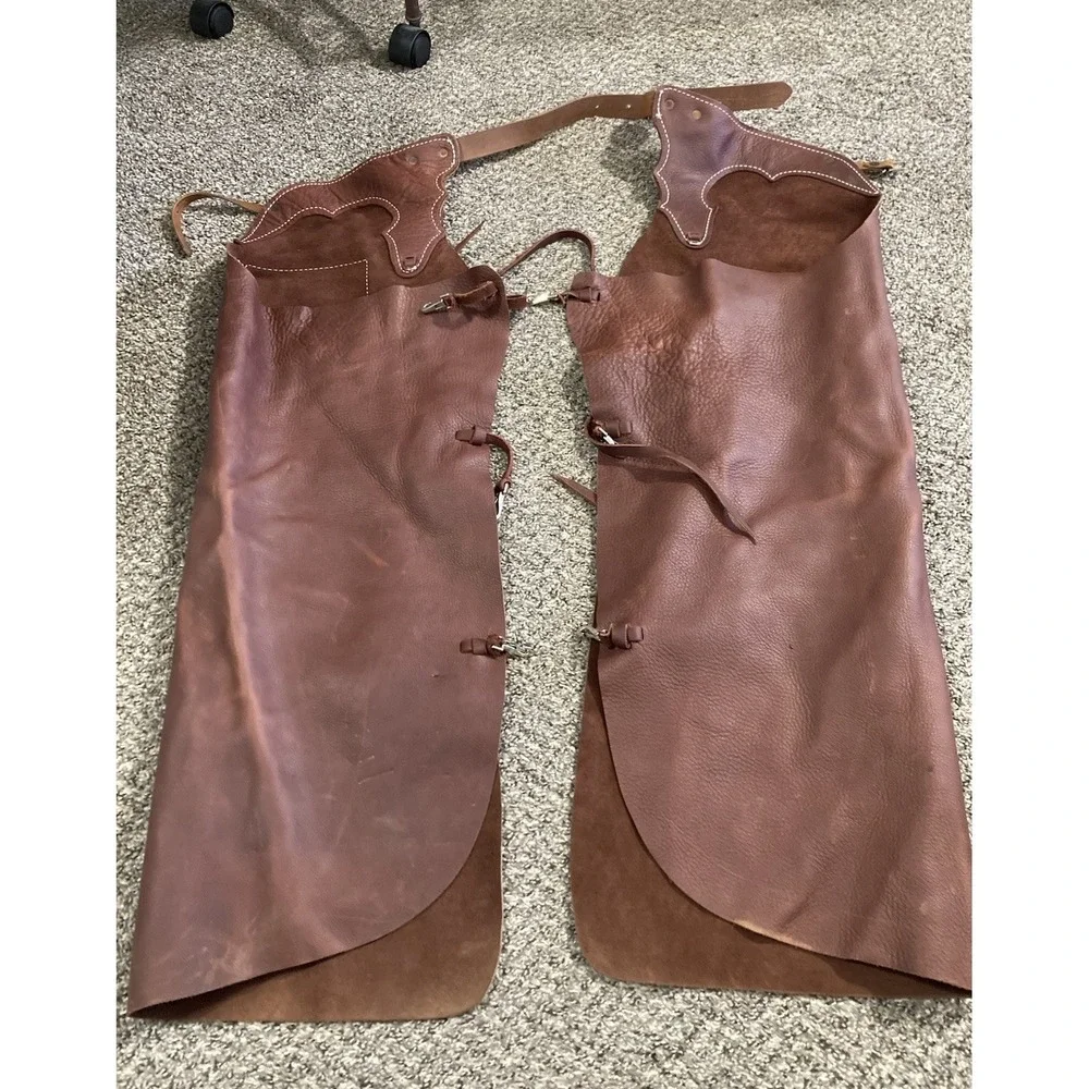 Custom Made‎ Leather Chaps Batwing Chaps Made In USA Baker & Starnes